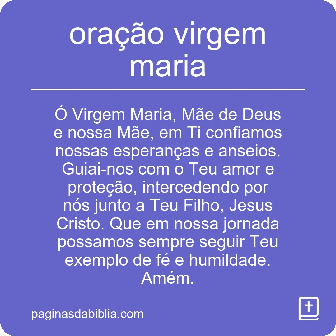 oração virgem maria