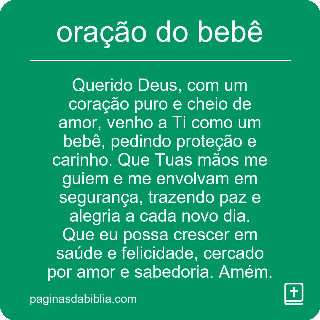 oração do bebê