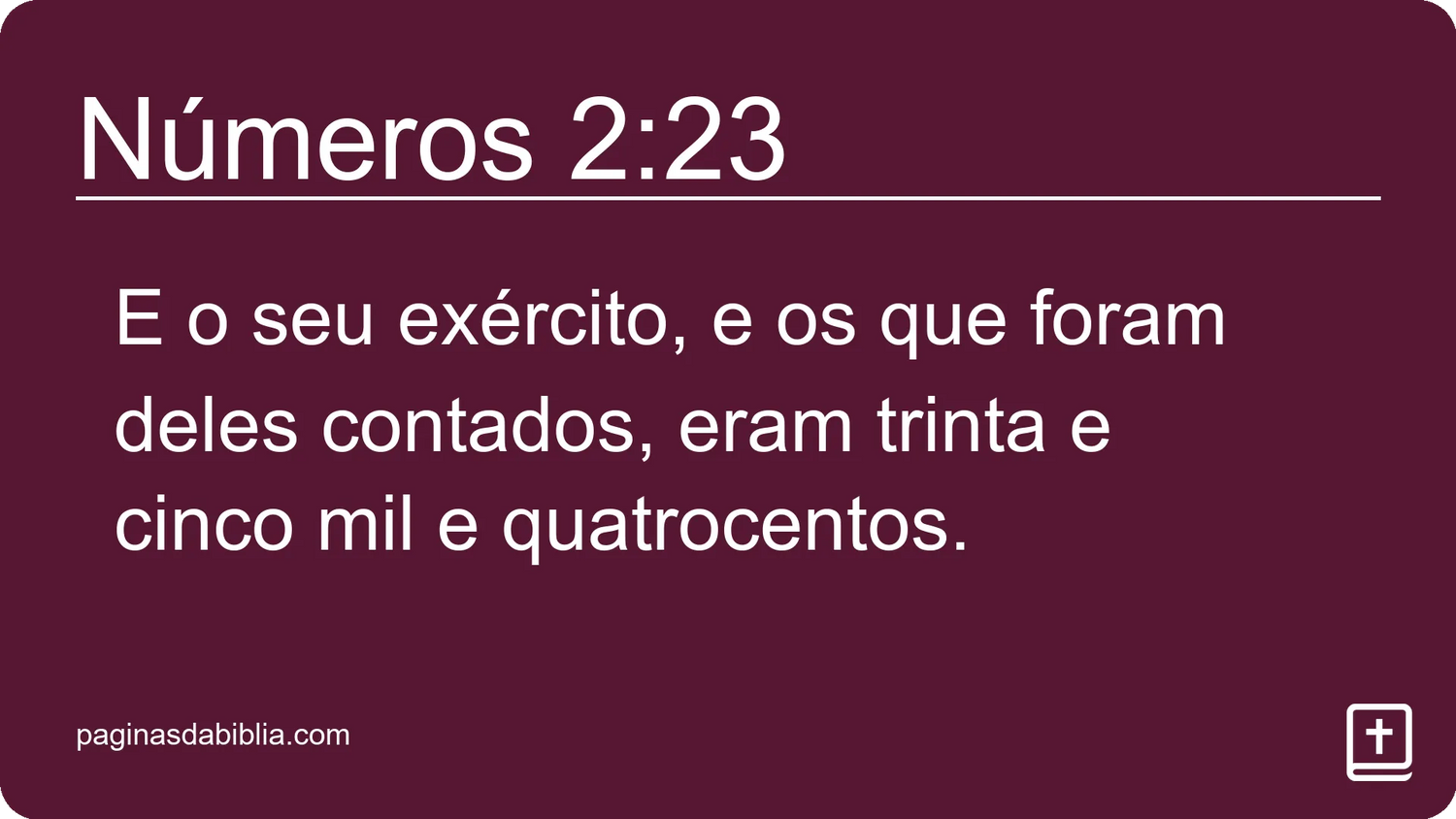 Números 2:23