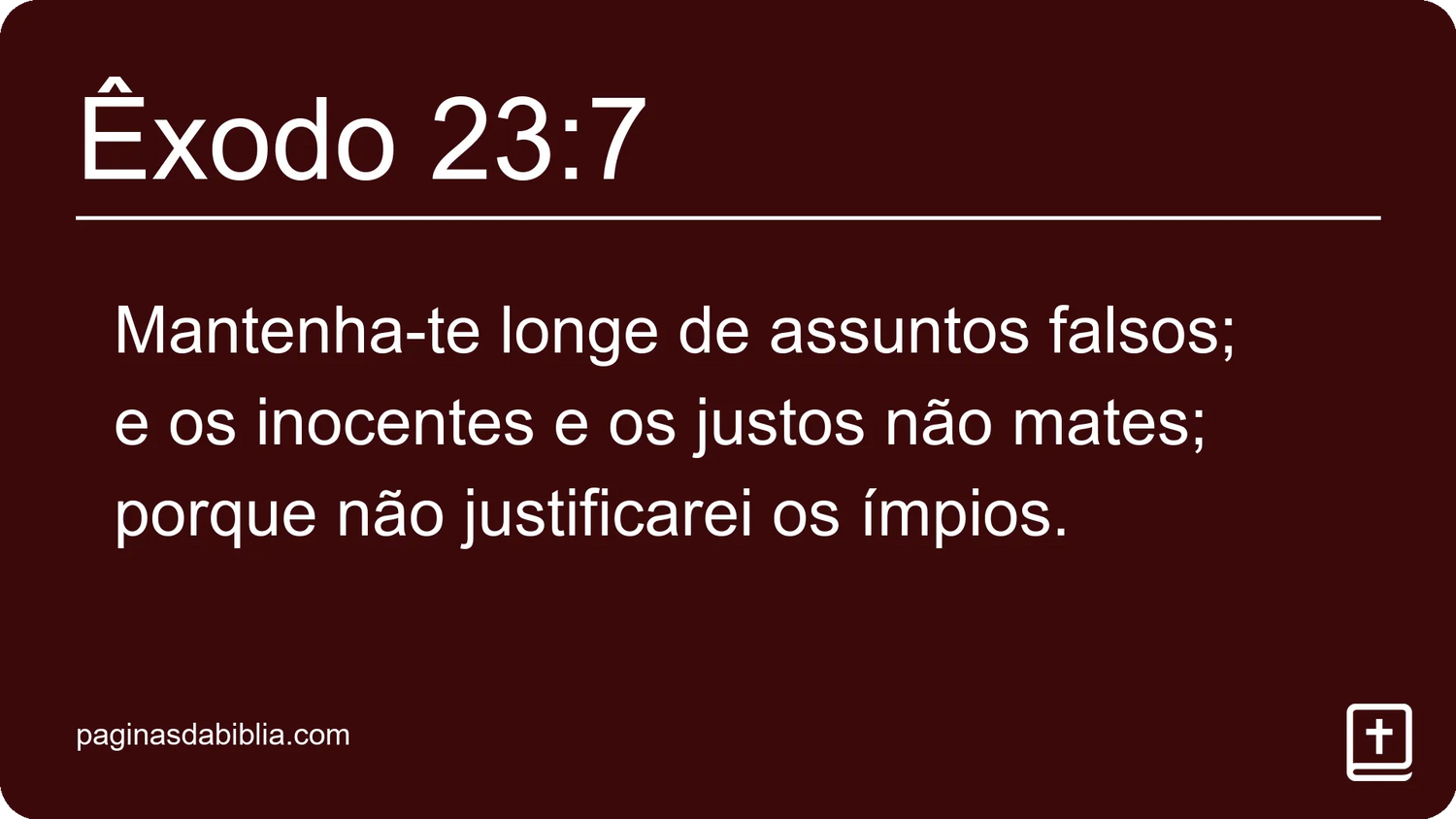 Êxodo 23:7