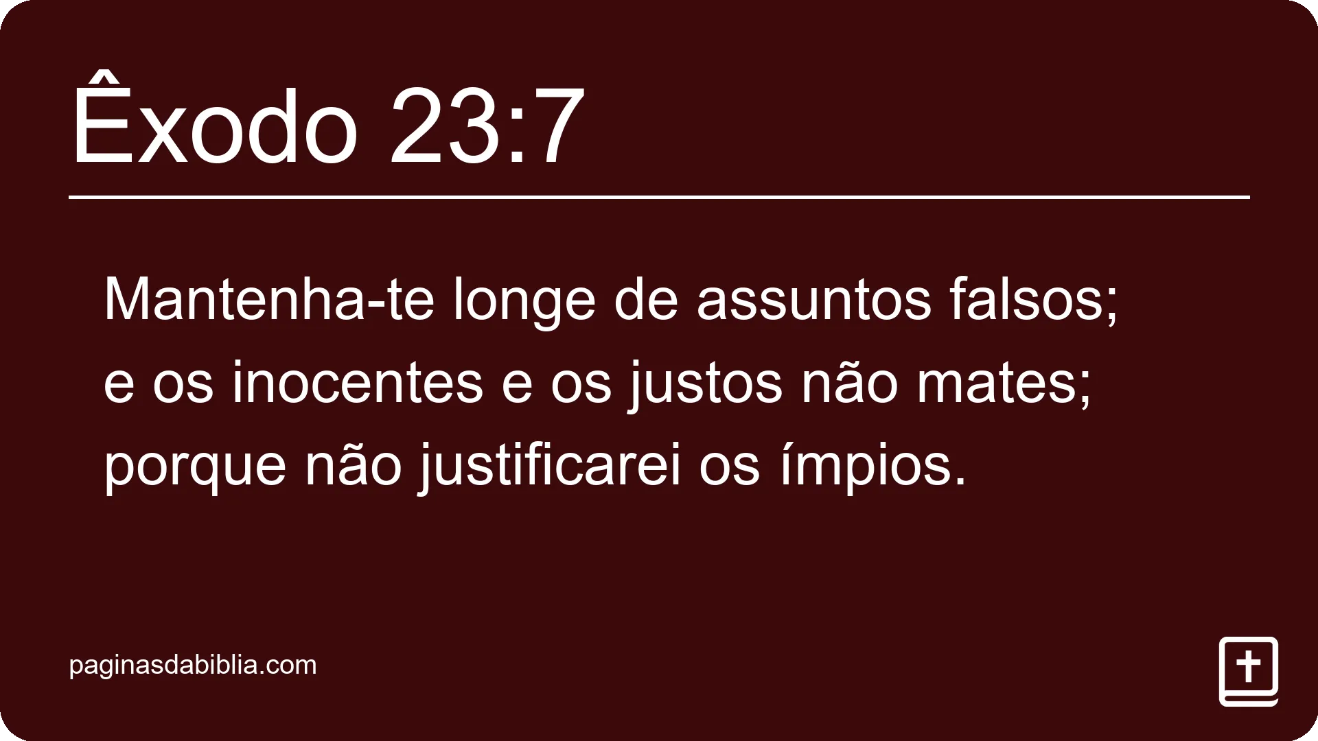 Êxodo 23:7