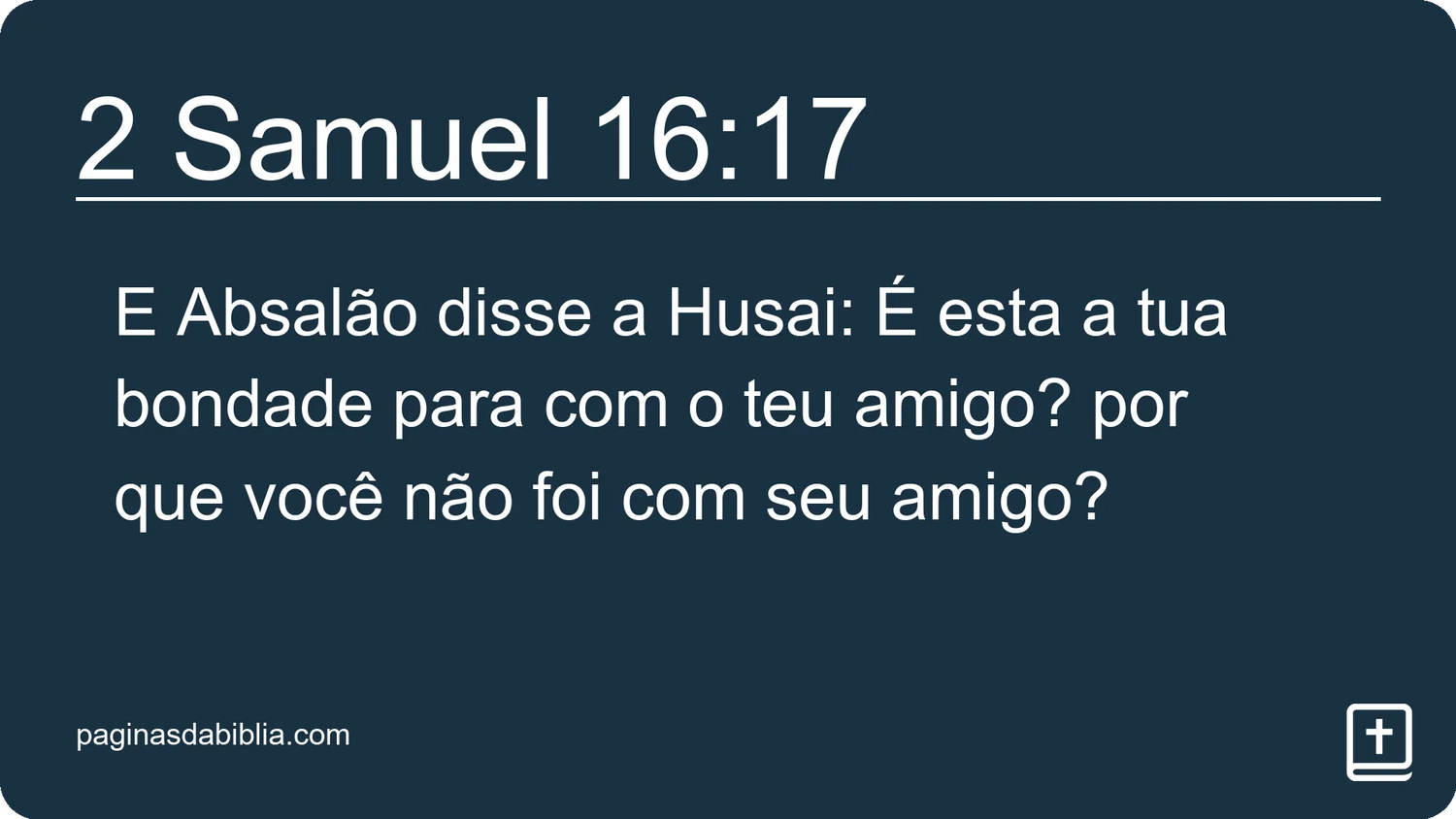 2 Samuel 16:17