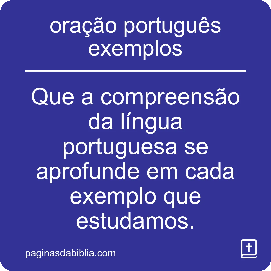 oração português exemplos