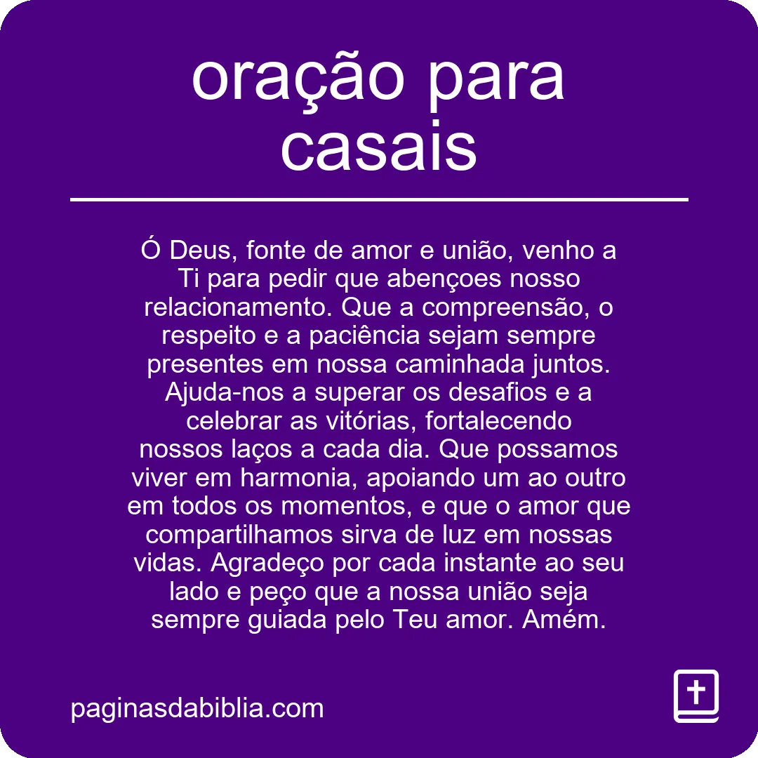 oração para casais