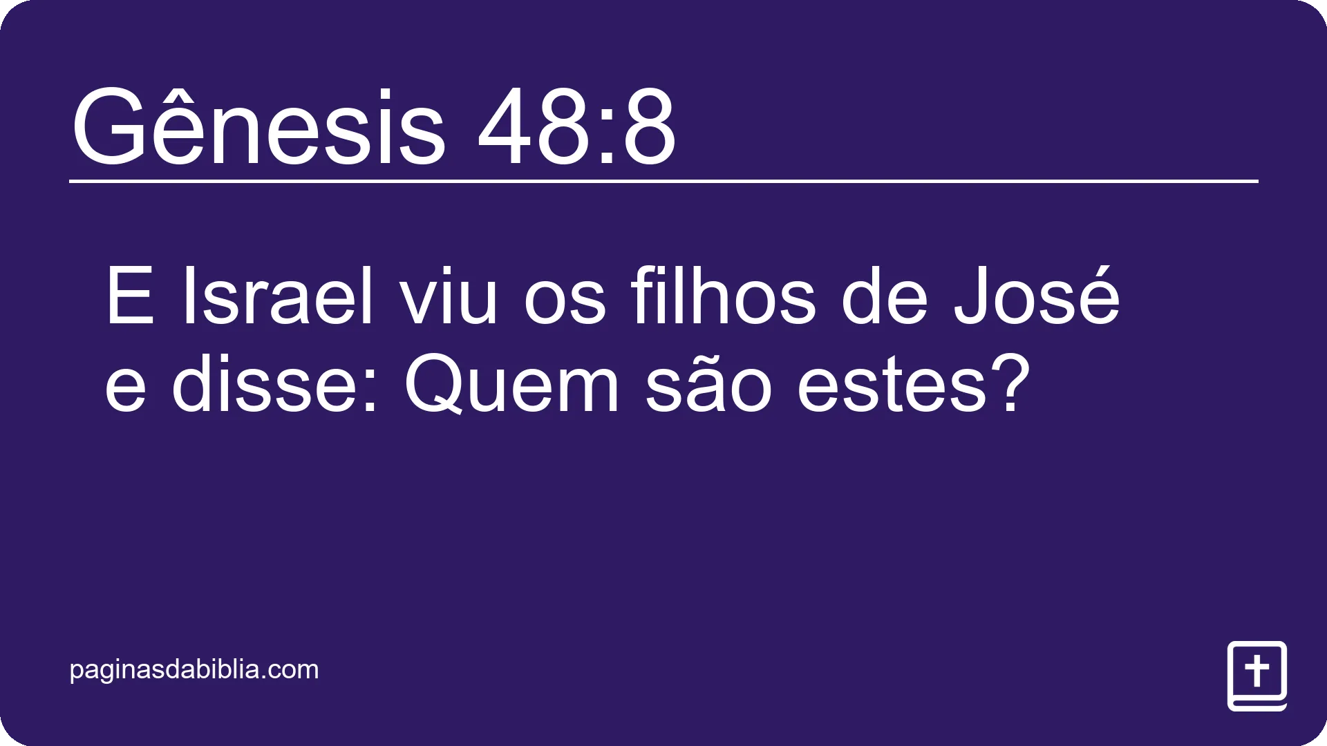 Gênesis 48:8