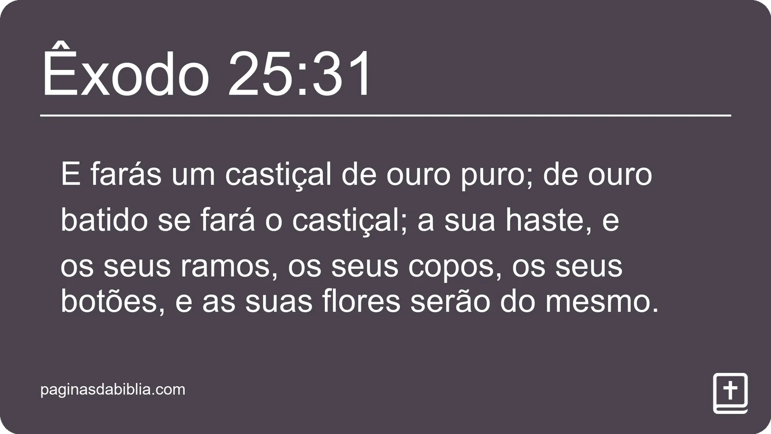 Êxodo 25:31