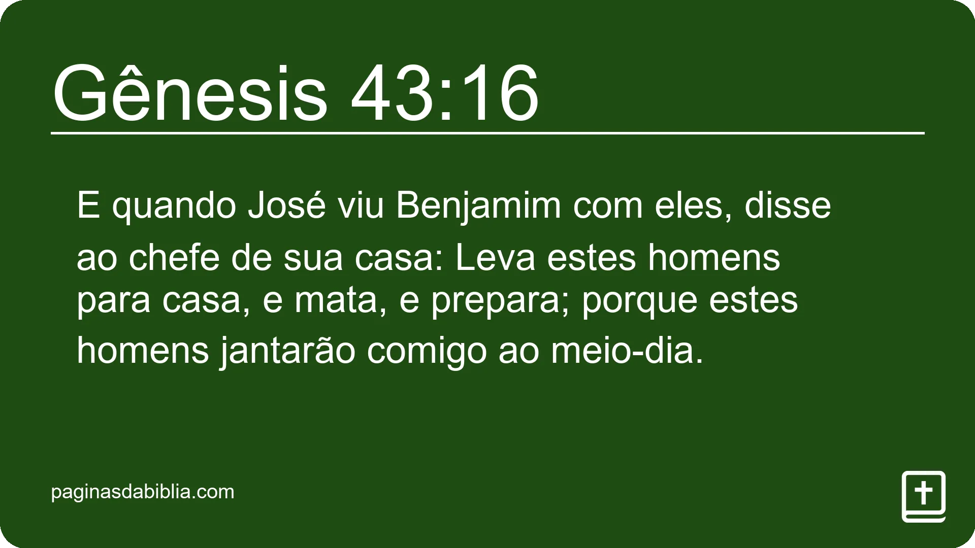 Gênesis 43:16