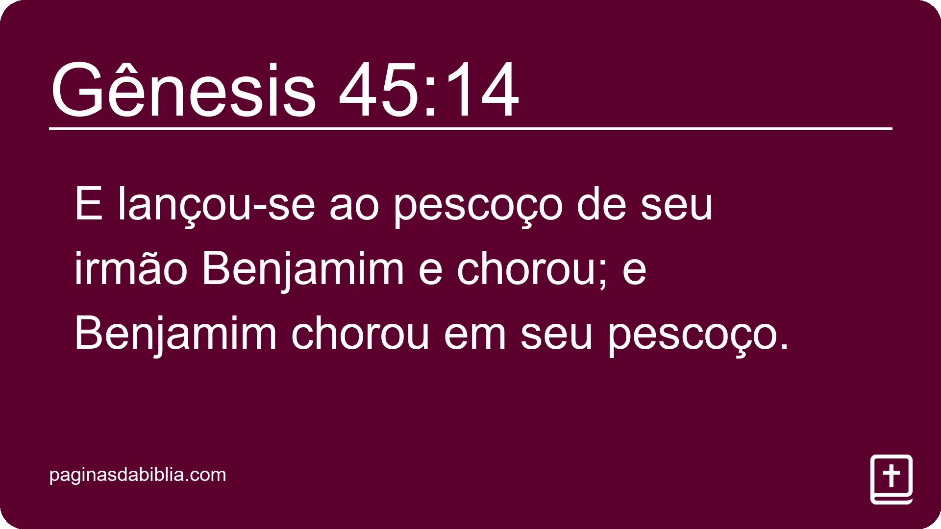 Gênesis 45:14