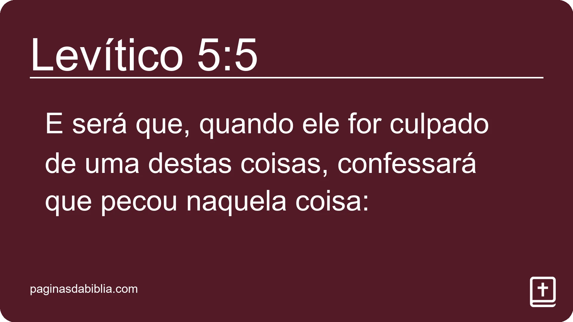 Levítico 5:5