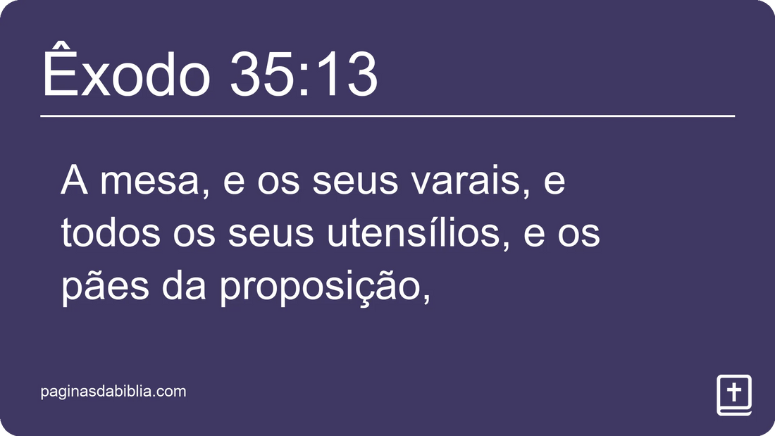 Êxodo 35:13