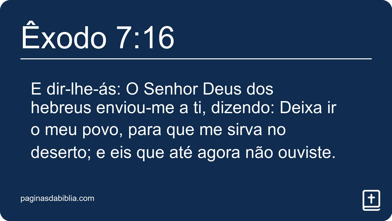 Êxodo 7:16