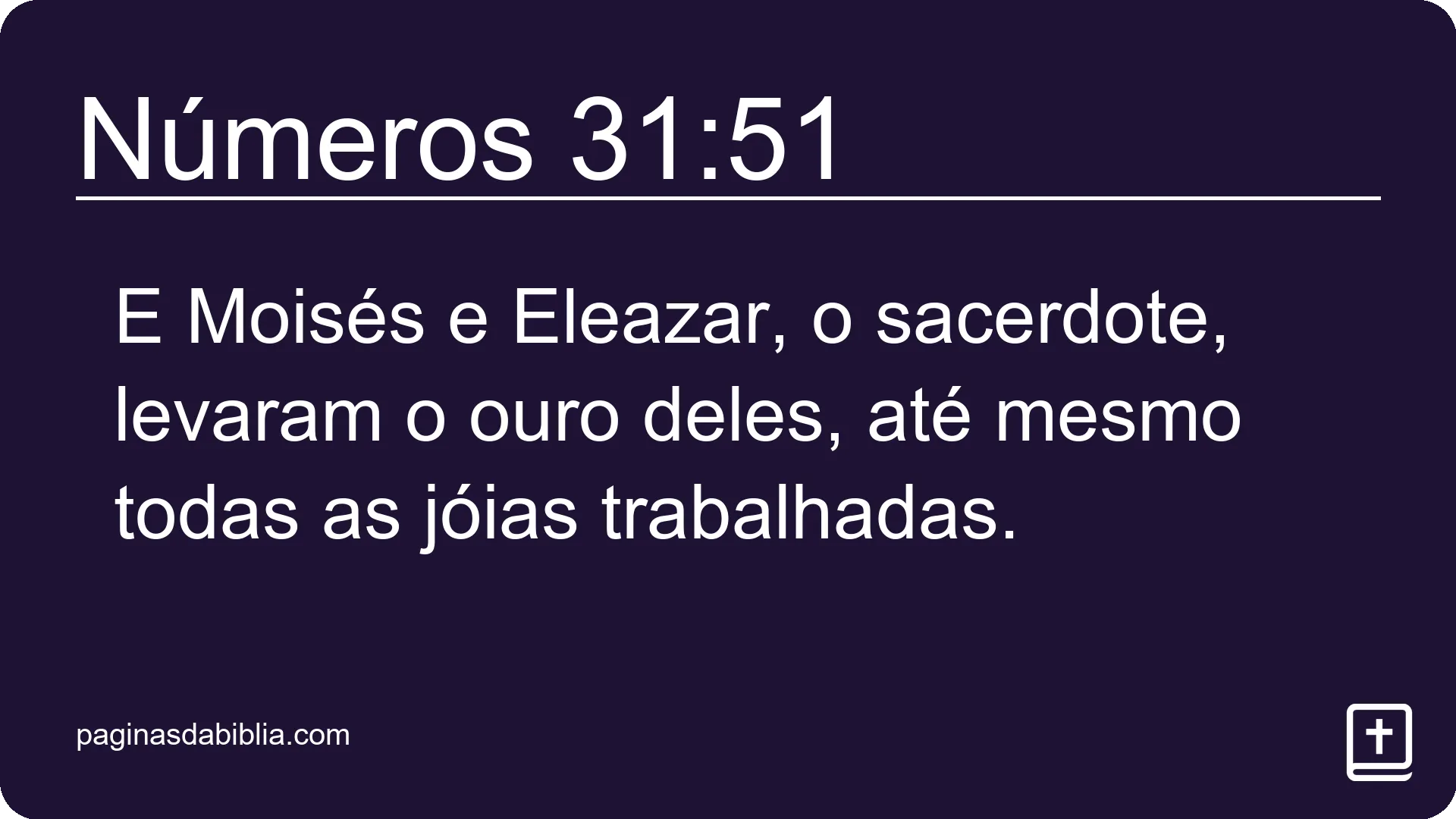 Números 31:51