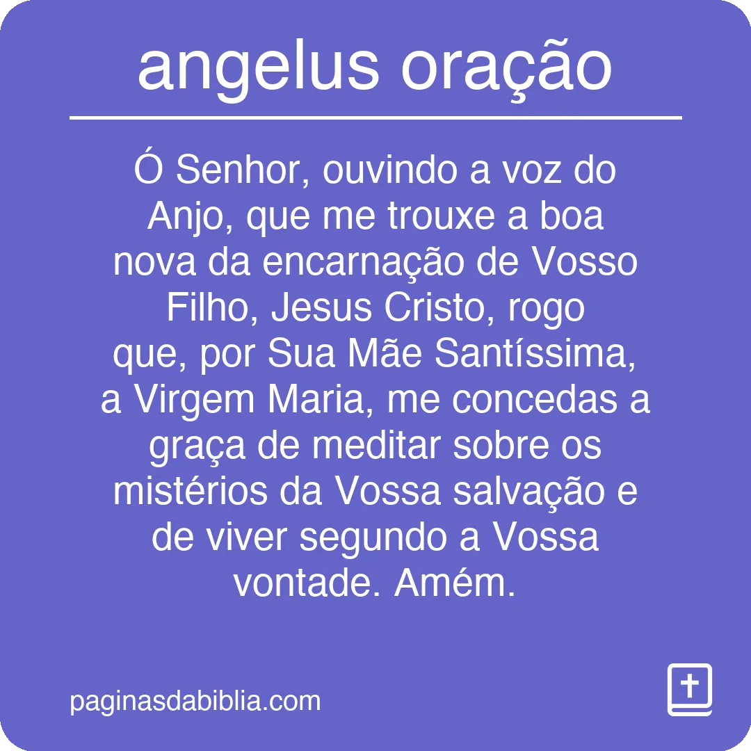 angelus oração