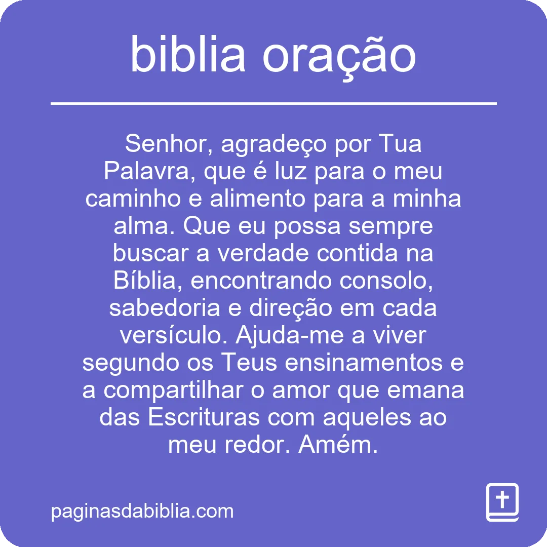 biblia oração