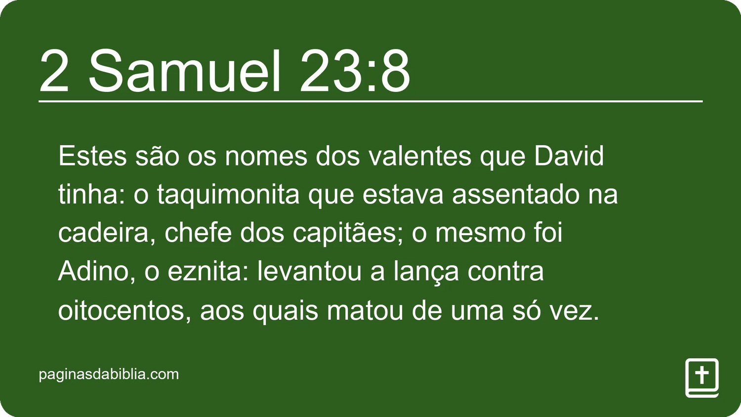 2 Samuel 23:8