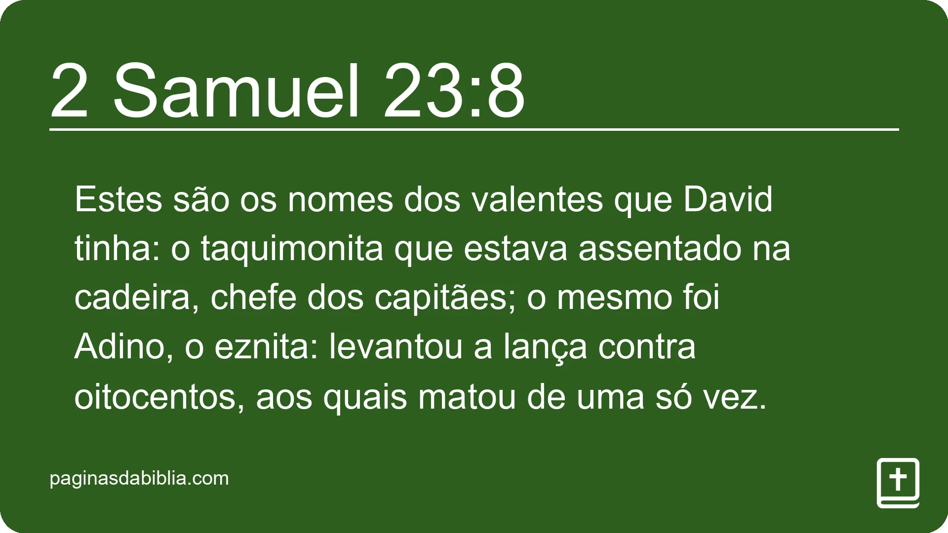 2 Samuel 23:8