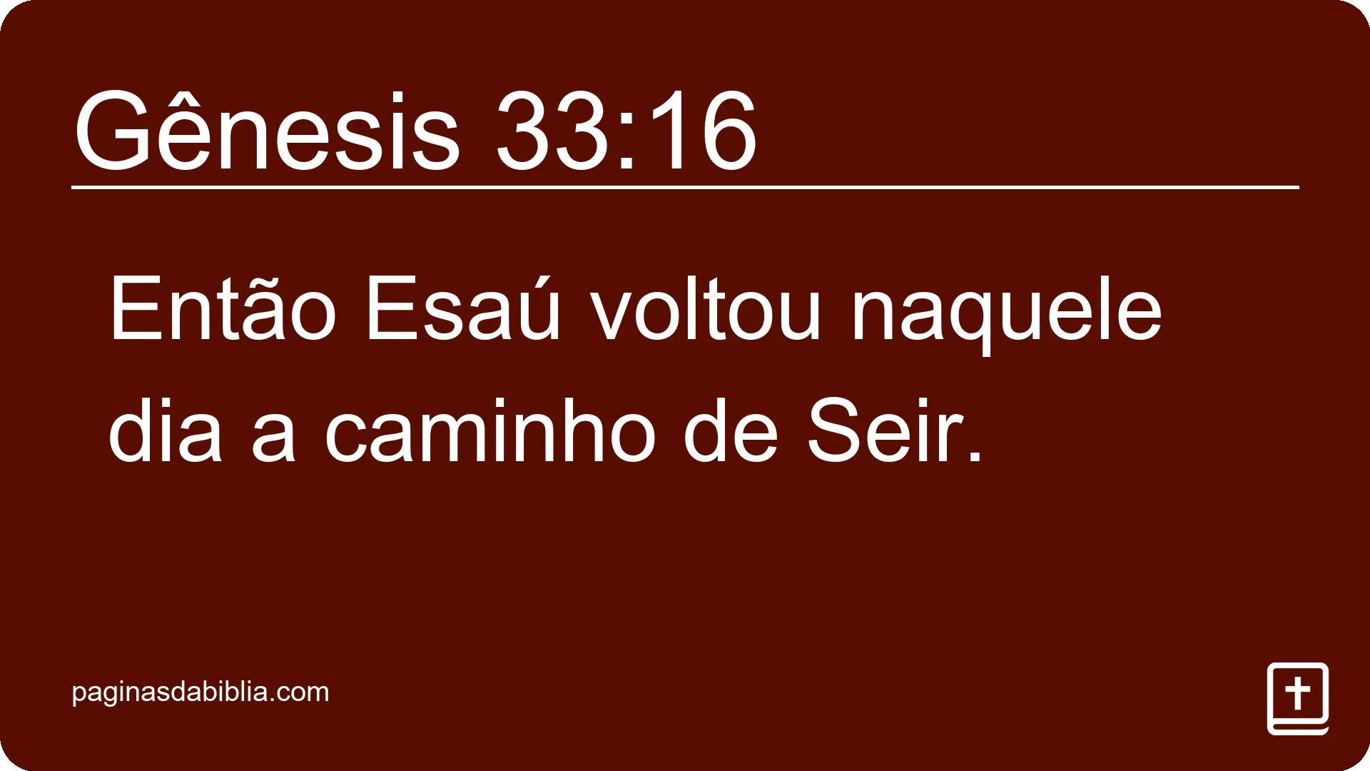 Gênesis 33:16