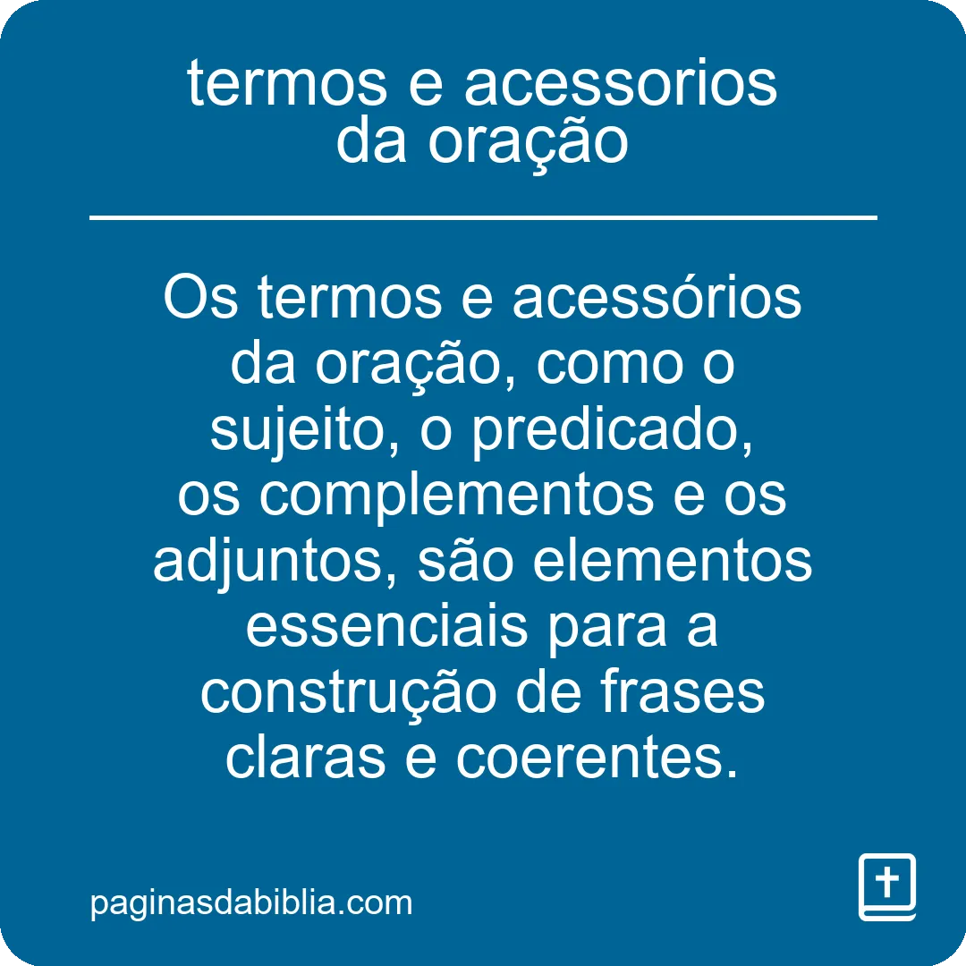 termos e acessorios da oração