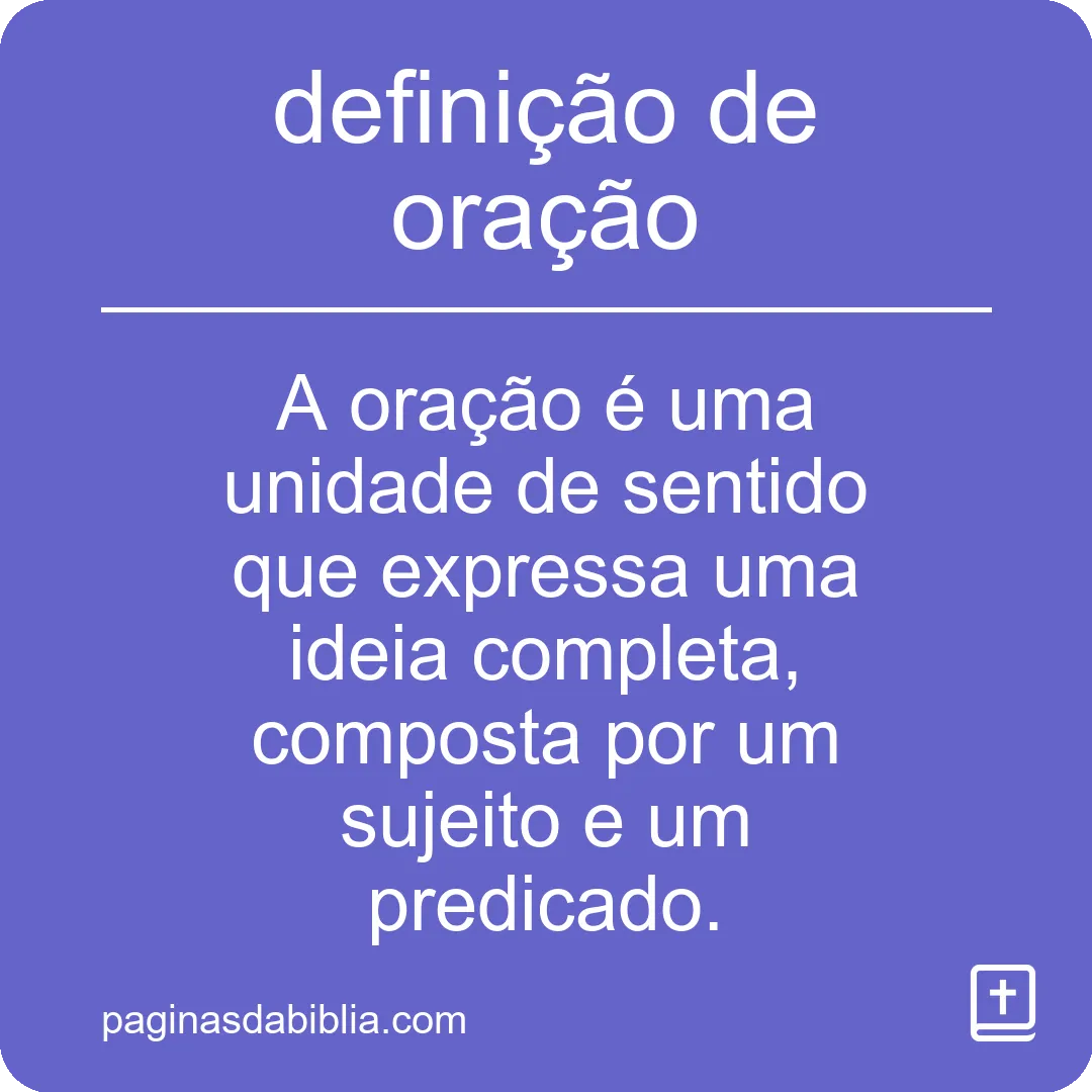 definição de oração