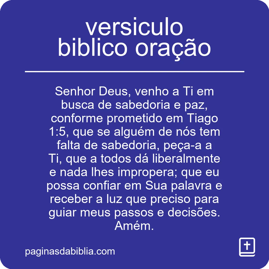 versiculo biblico oração