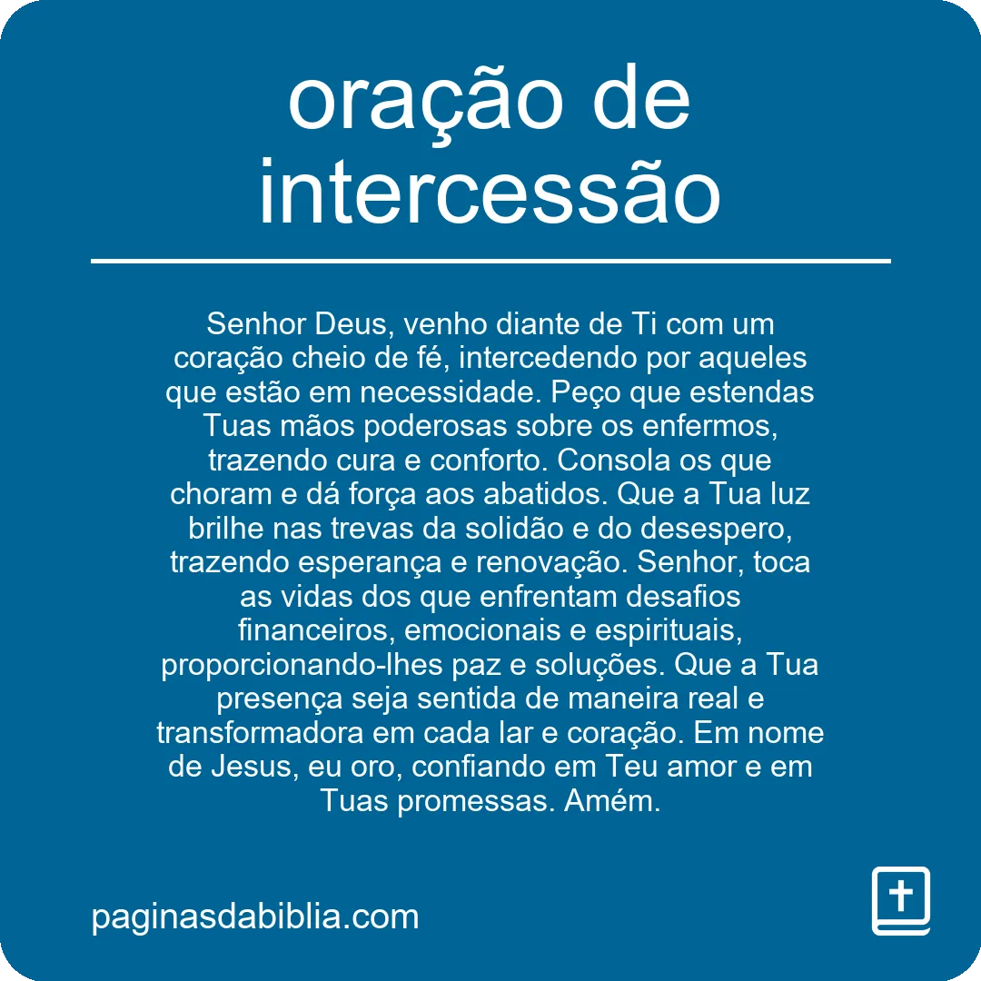 oração de intercessão