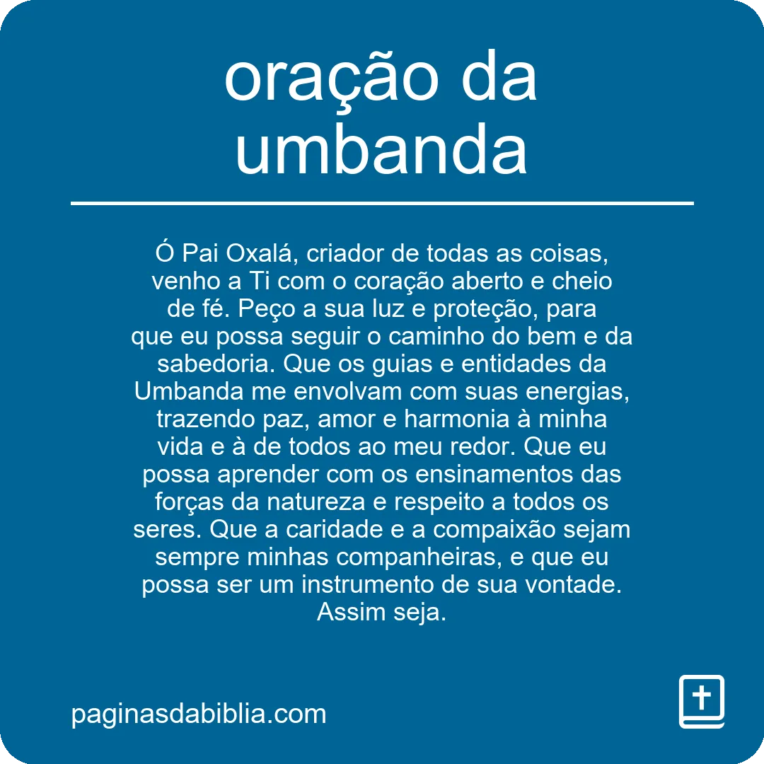 oração da umbanda