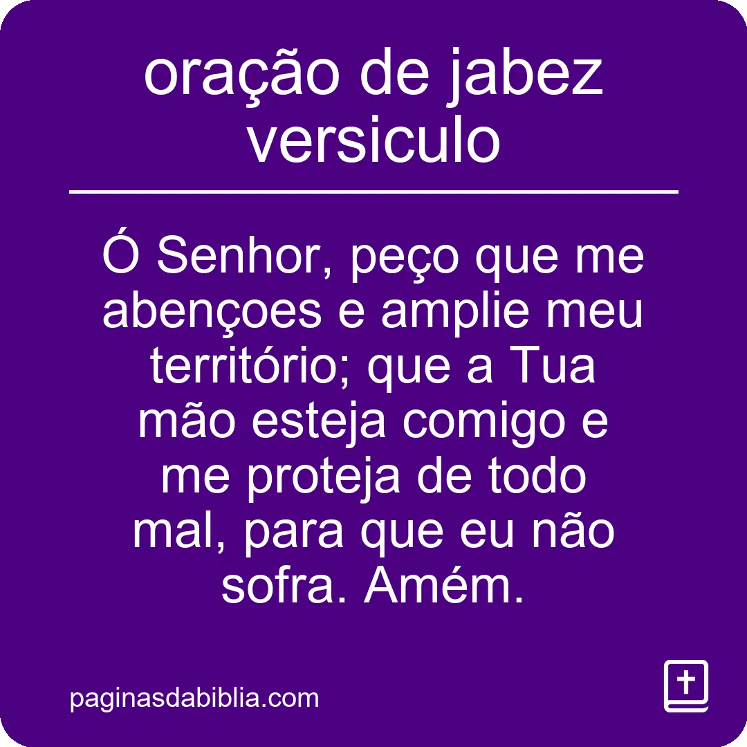 oração de jabez versiculo