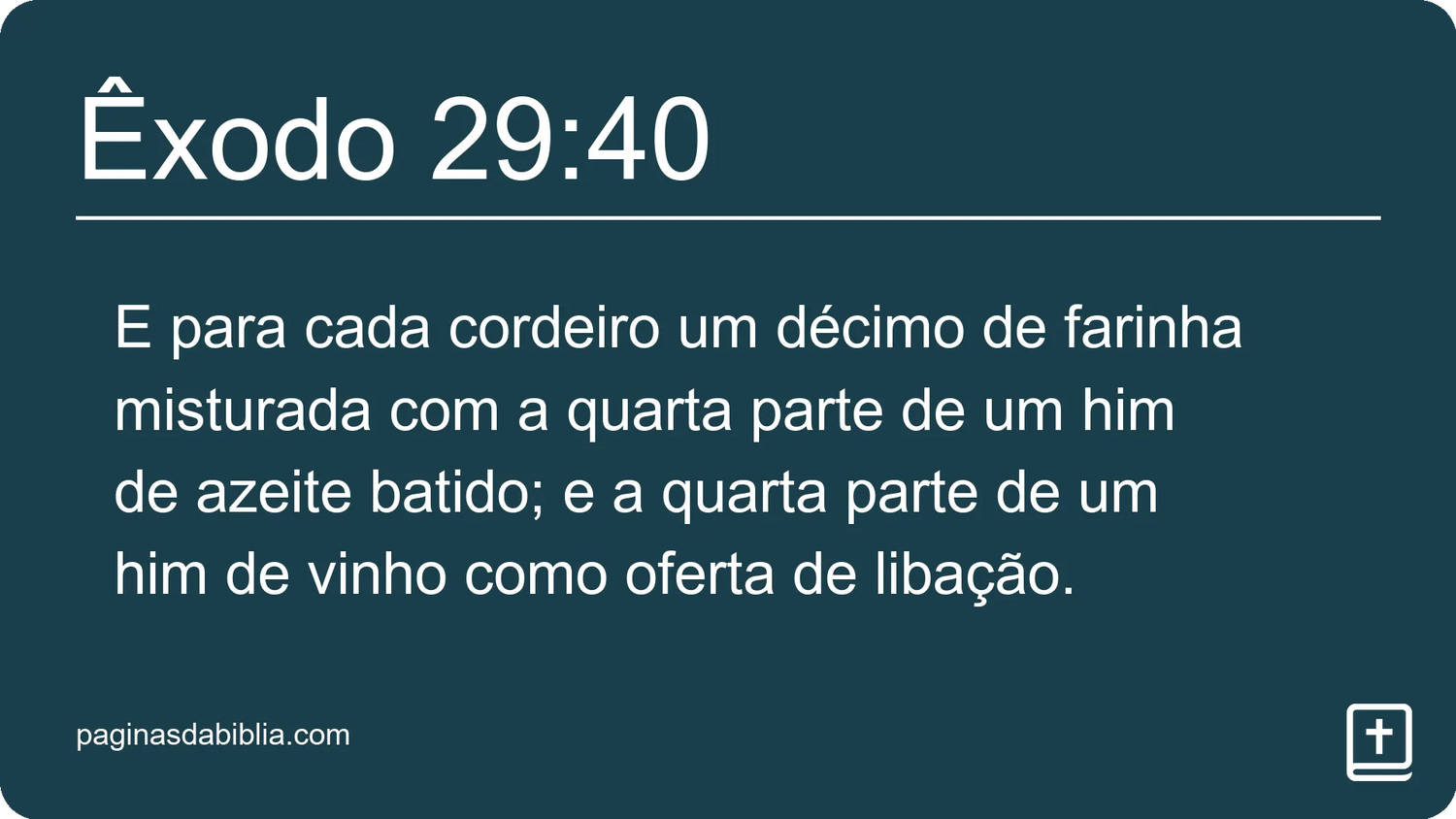 Êxodo 29:40