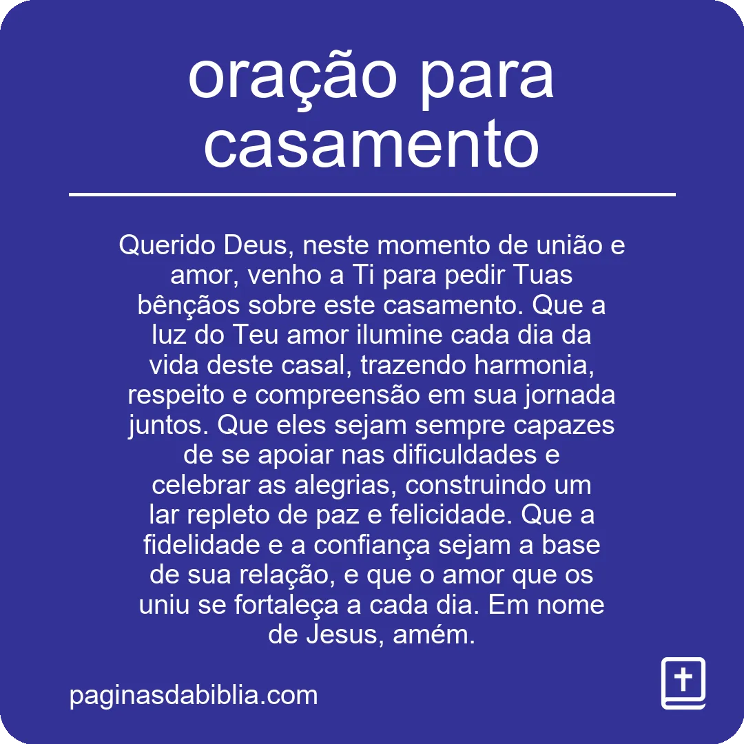 oração para casamento