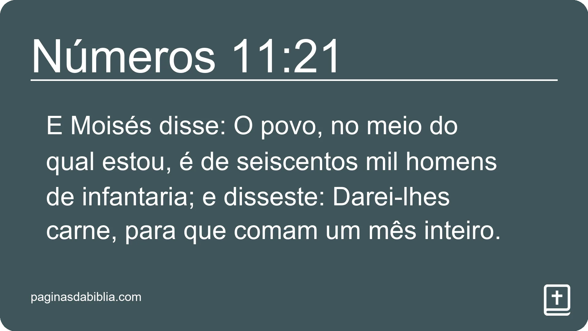 Números 11:21