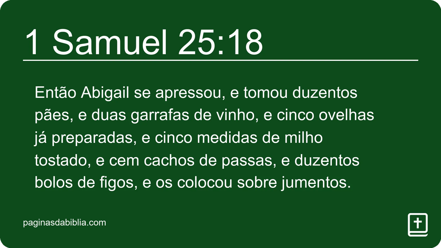 1 Samuel 25:18