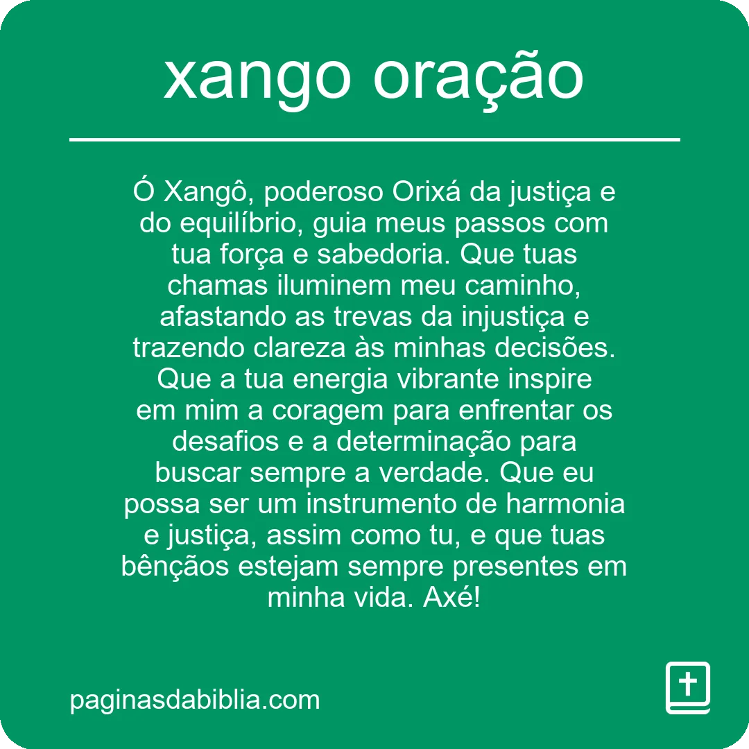 xango oração