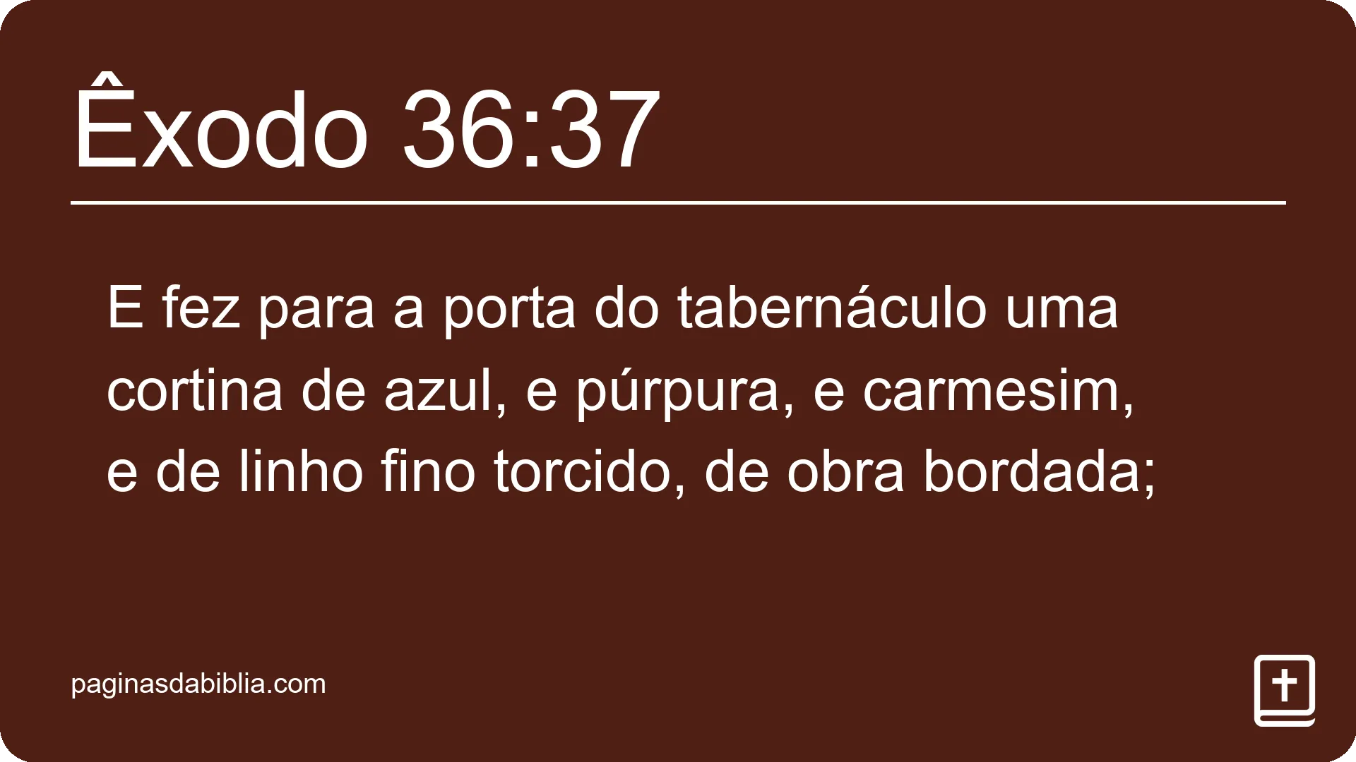 Êxodo 36:37