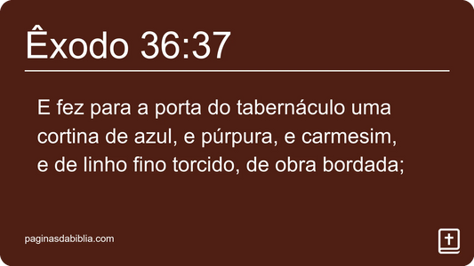 Êxodo 36:37