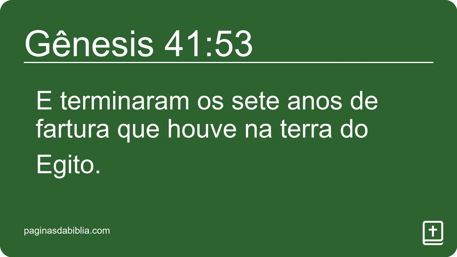 Gênesis 41:53