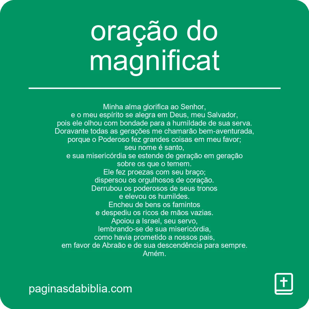 oração do magnificat