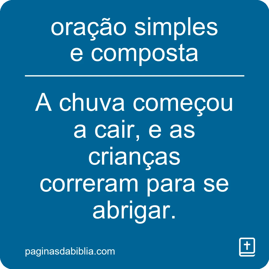 oração simples e composta