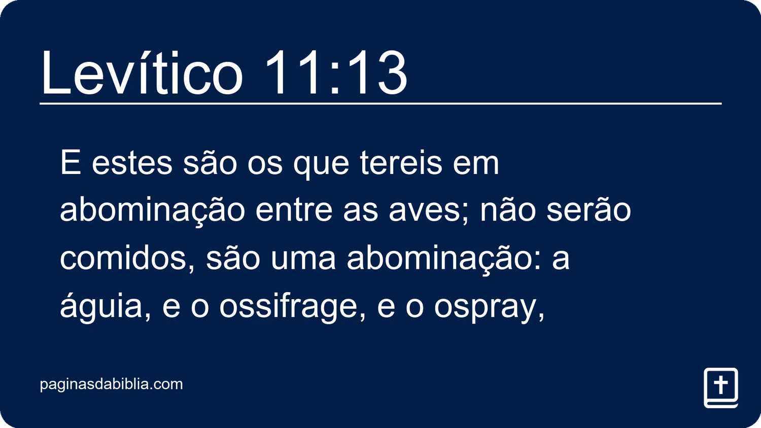 Levítico 11:13