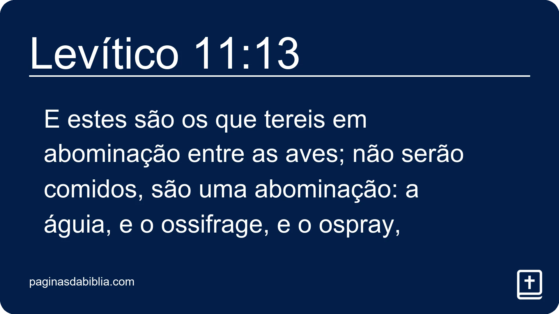 Levítico 11:13