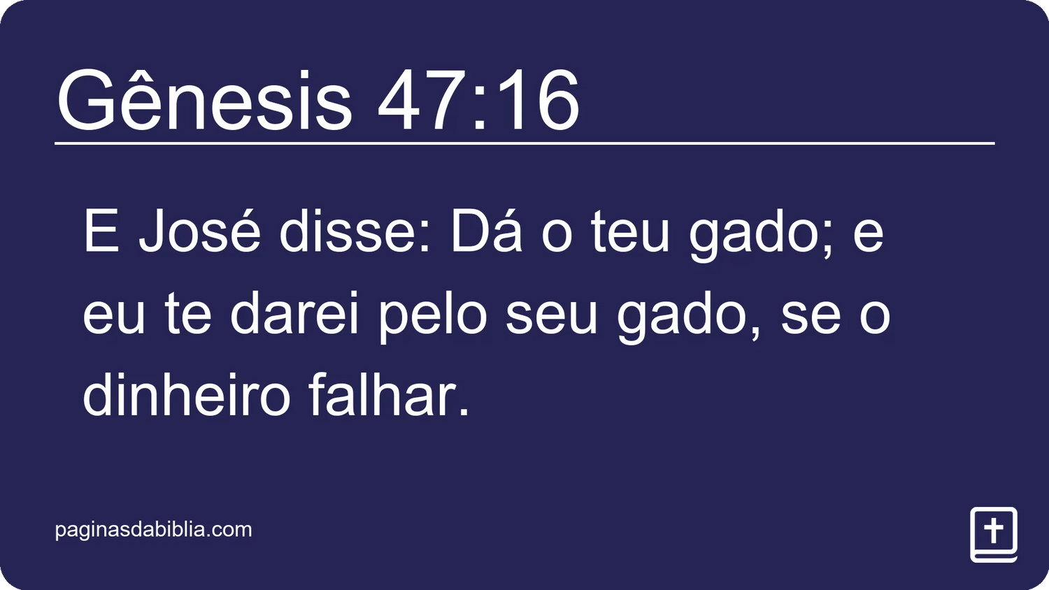 Gênesis 47:16