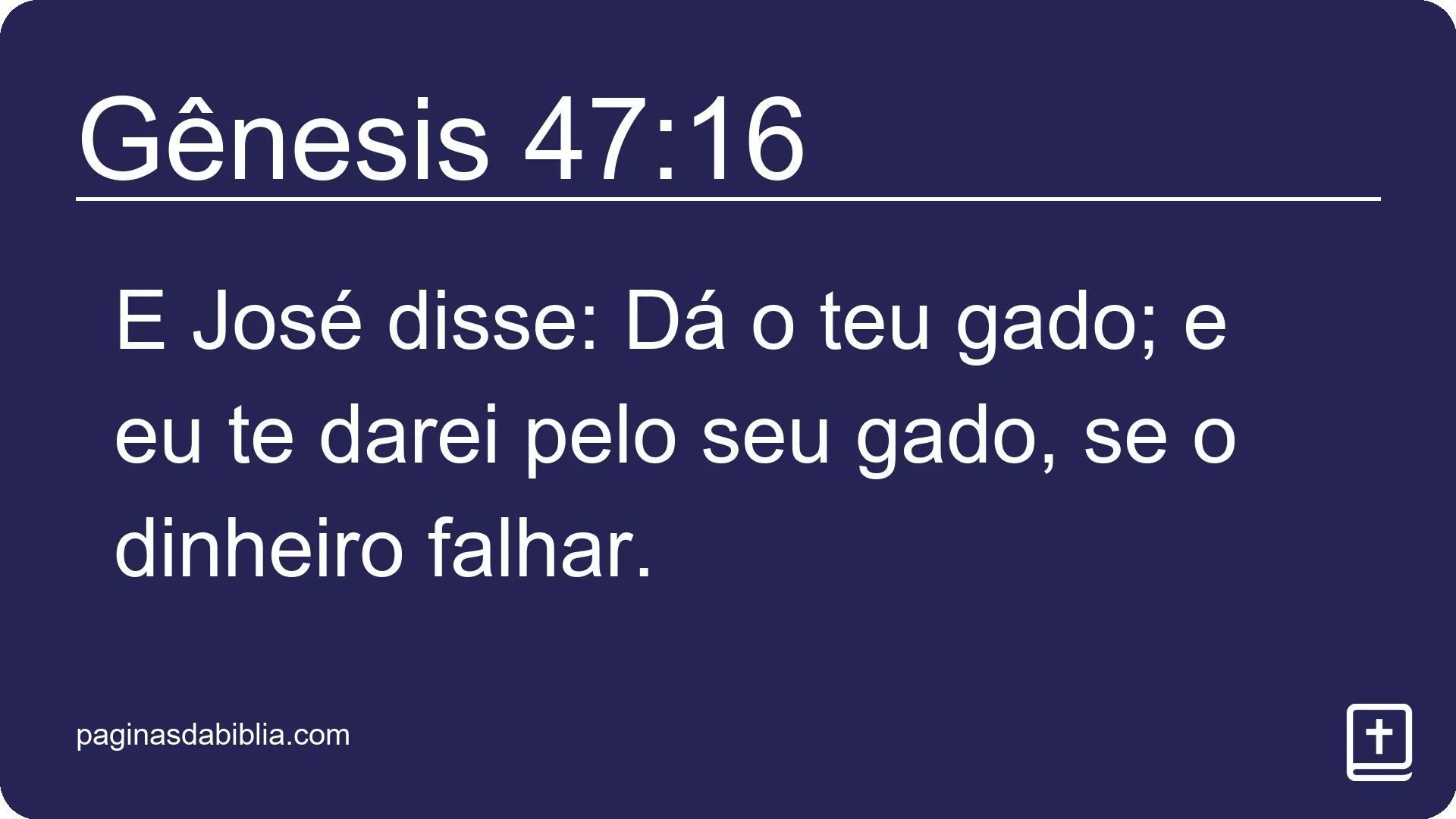 Gênesis 47:16