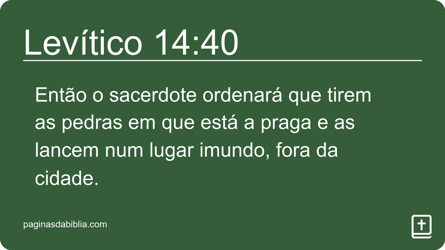 Levítico 14:40