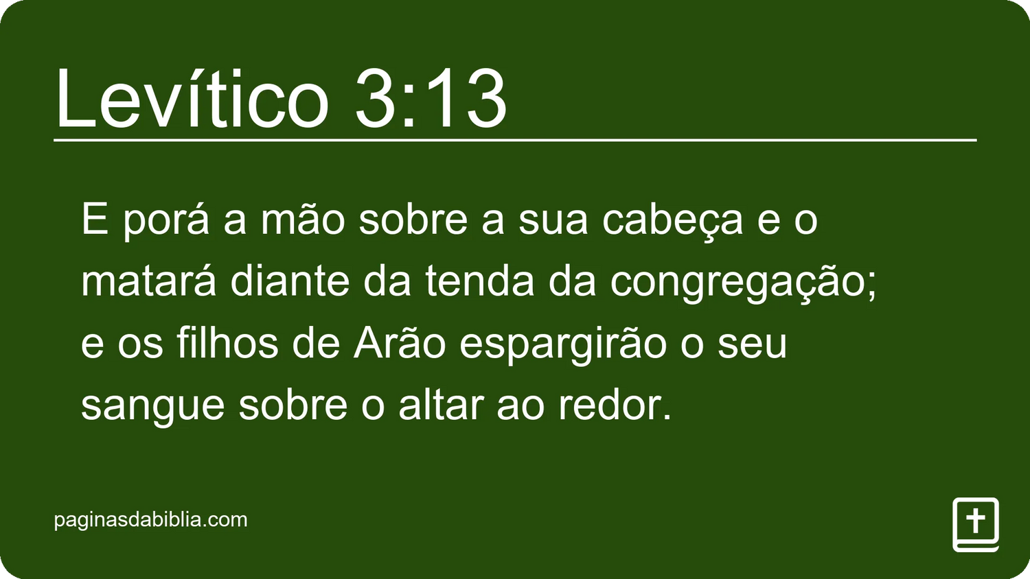 Levítico 3:13