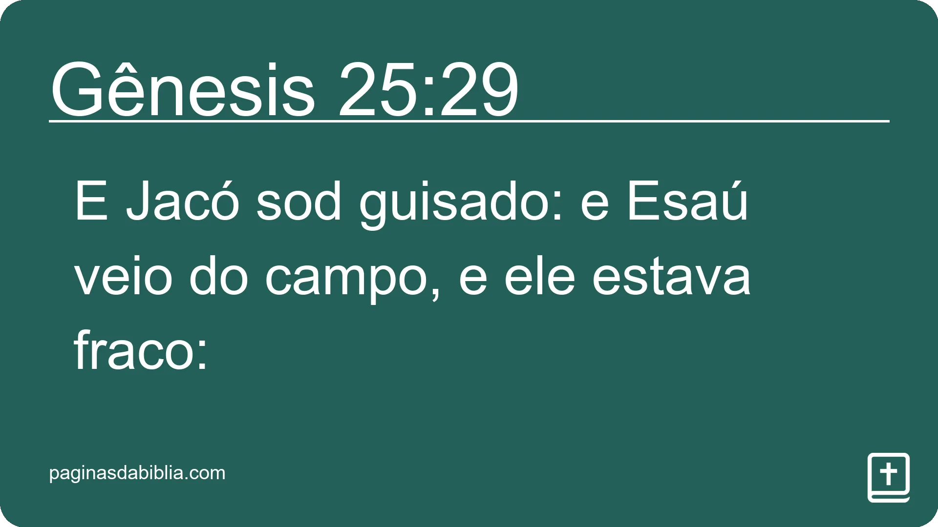 Gênesis 25:29