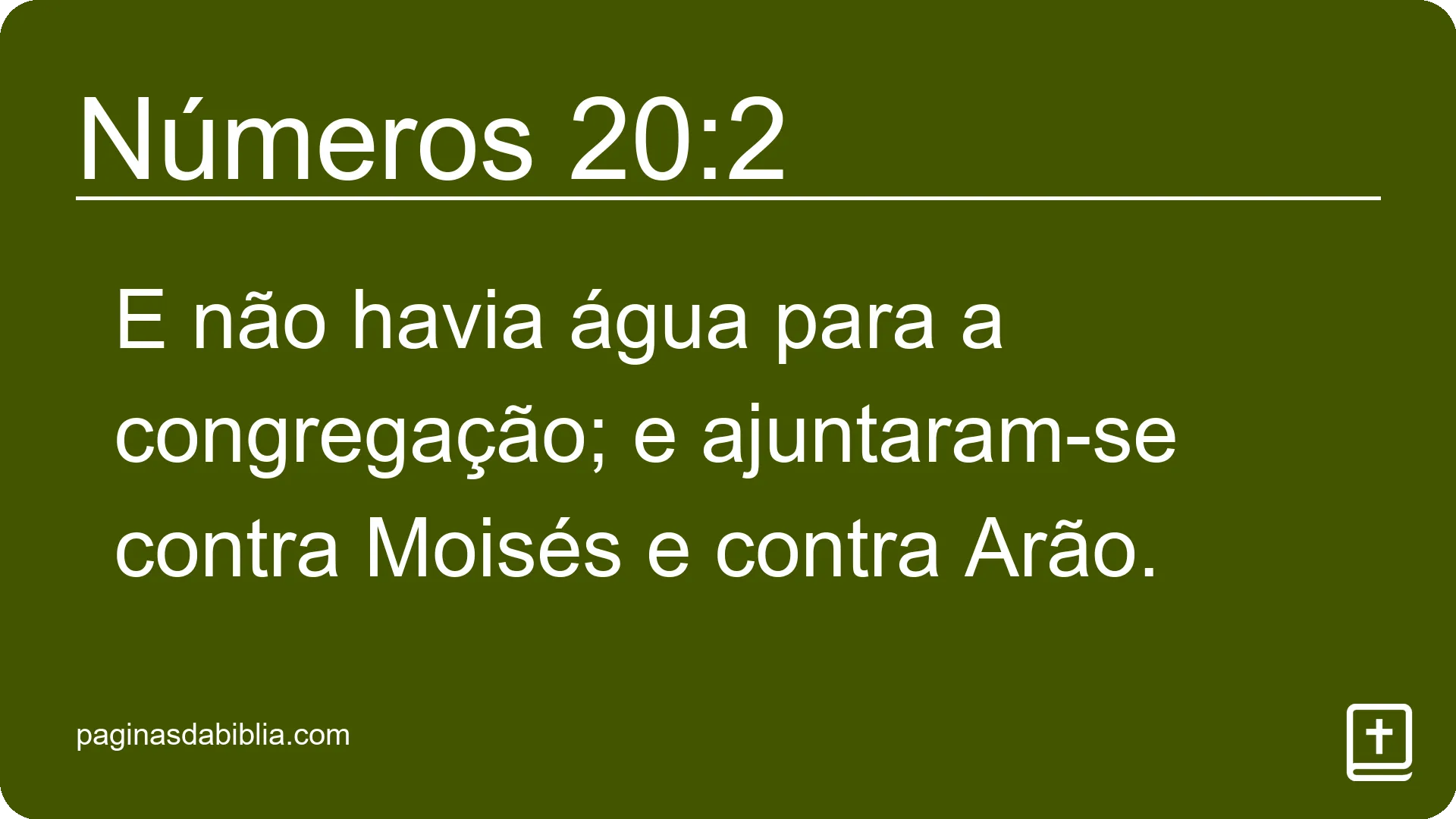 Números 20:2