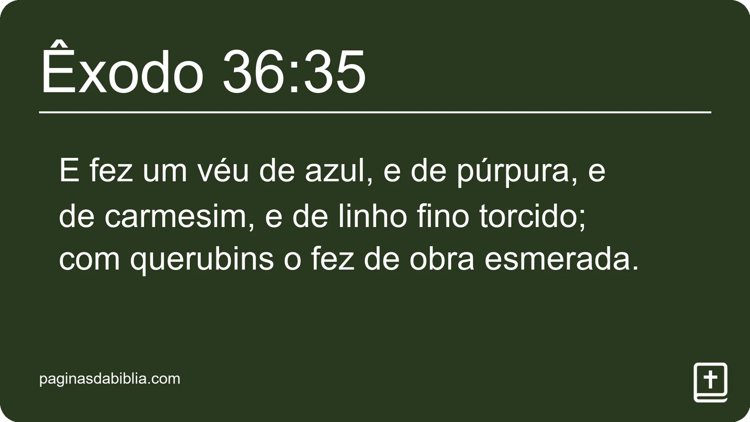 Êxodo 36:35