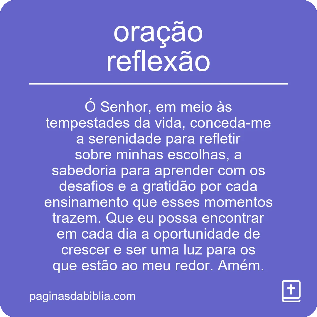 oração reflexão