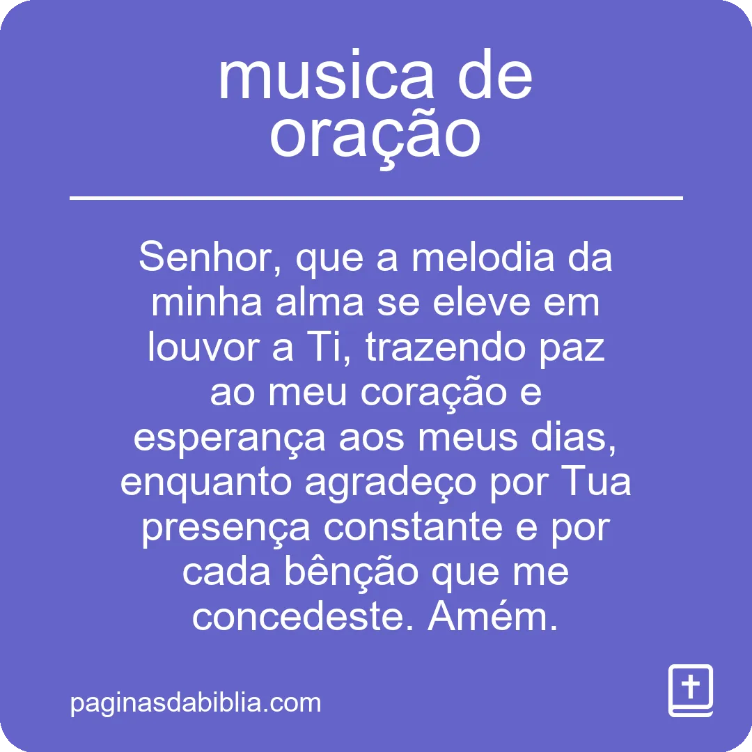 musica de oração