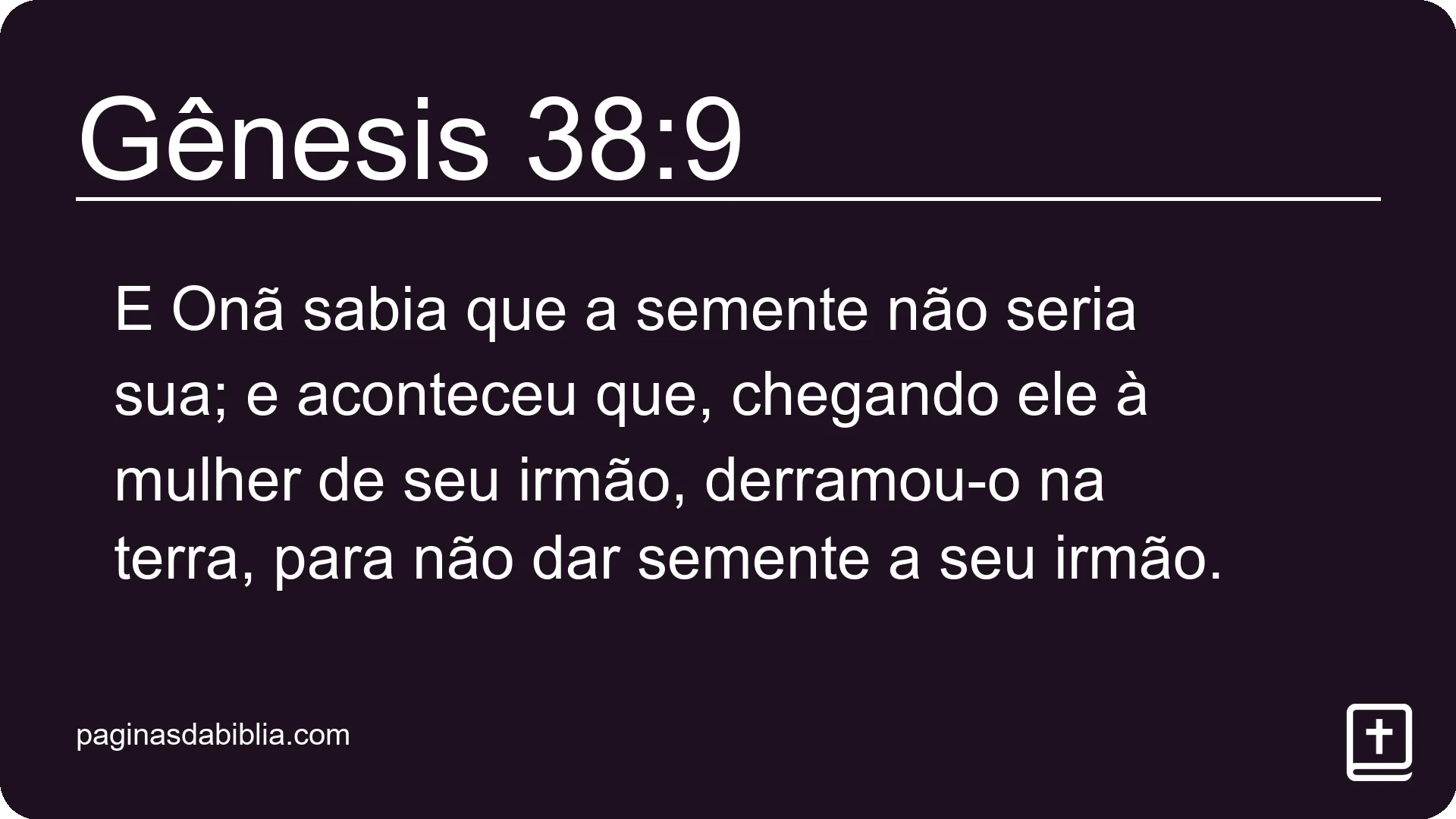 Gênesis 38:9