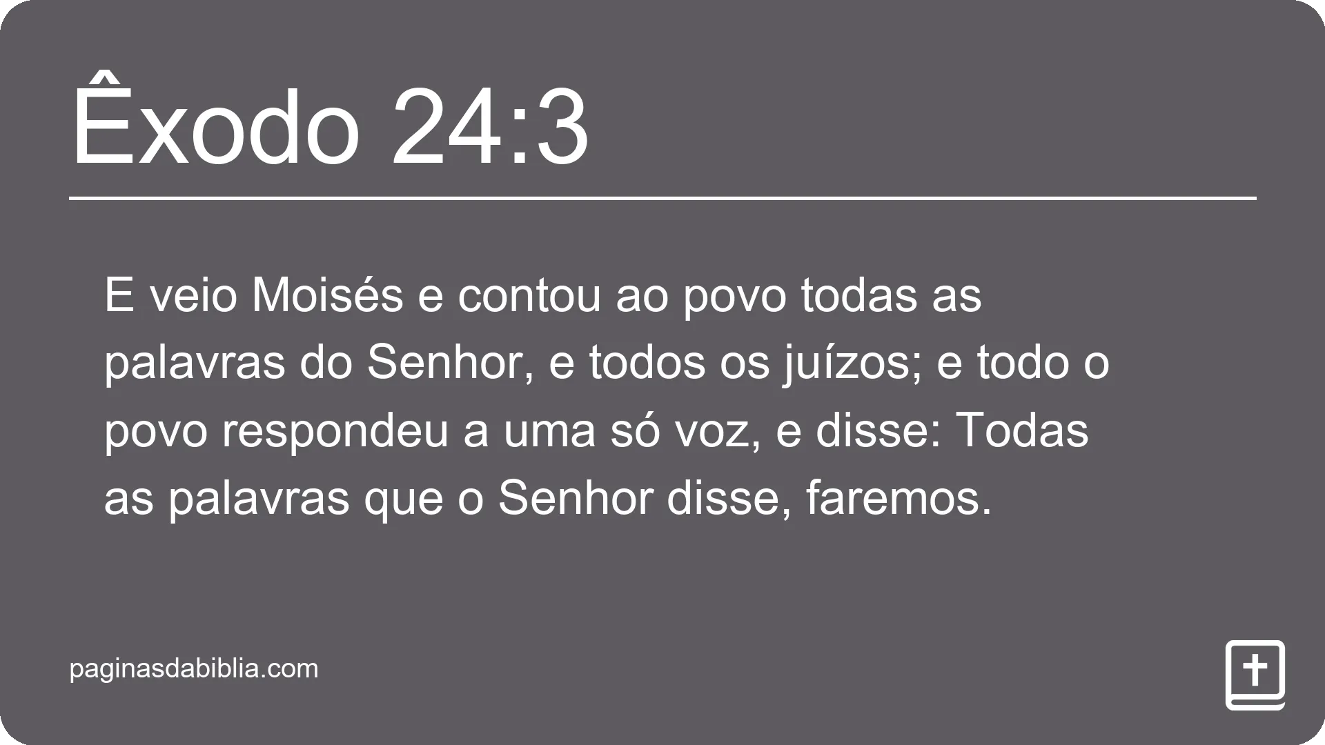 Êxodo 24:3